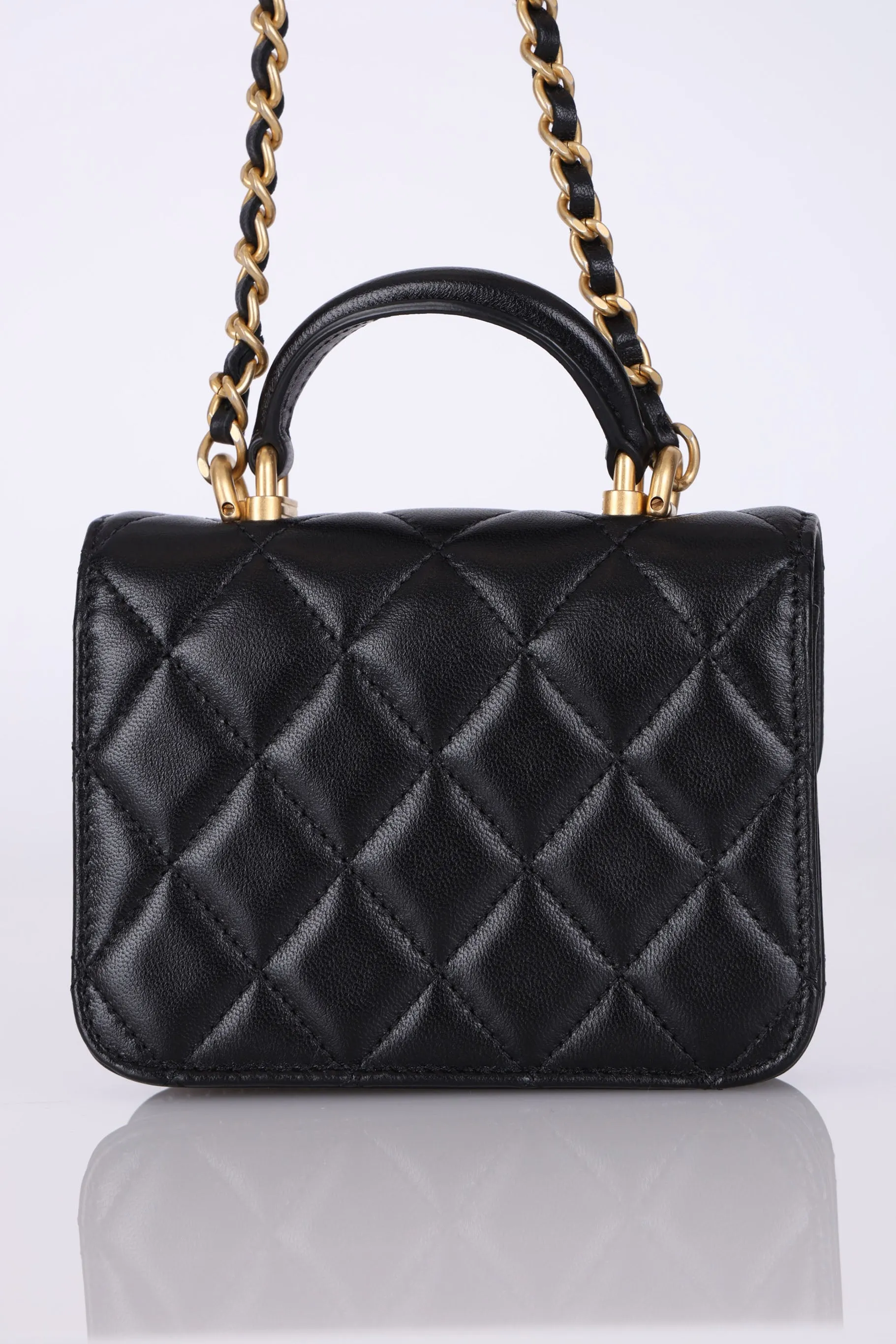 Chanel 2021 Lambskin Mini Top Handle