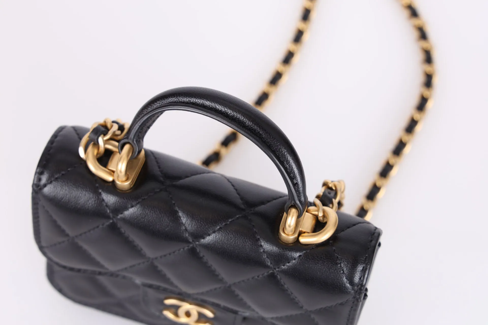 Chanel 2021 Lambskin Mini Top Handle