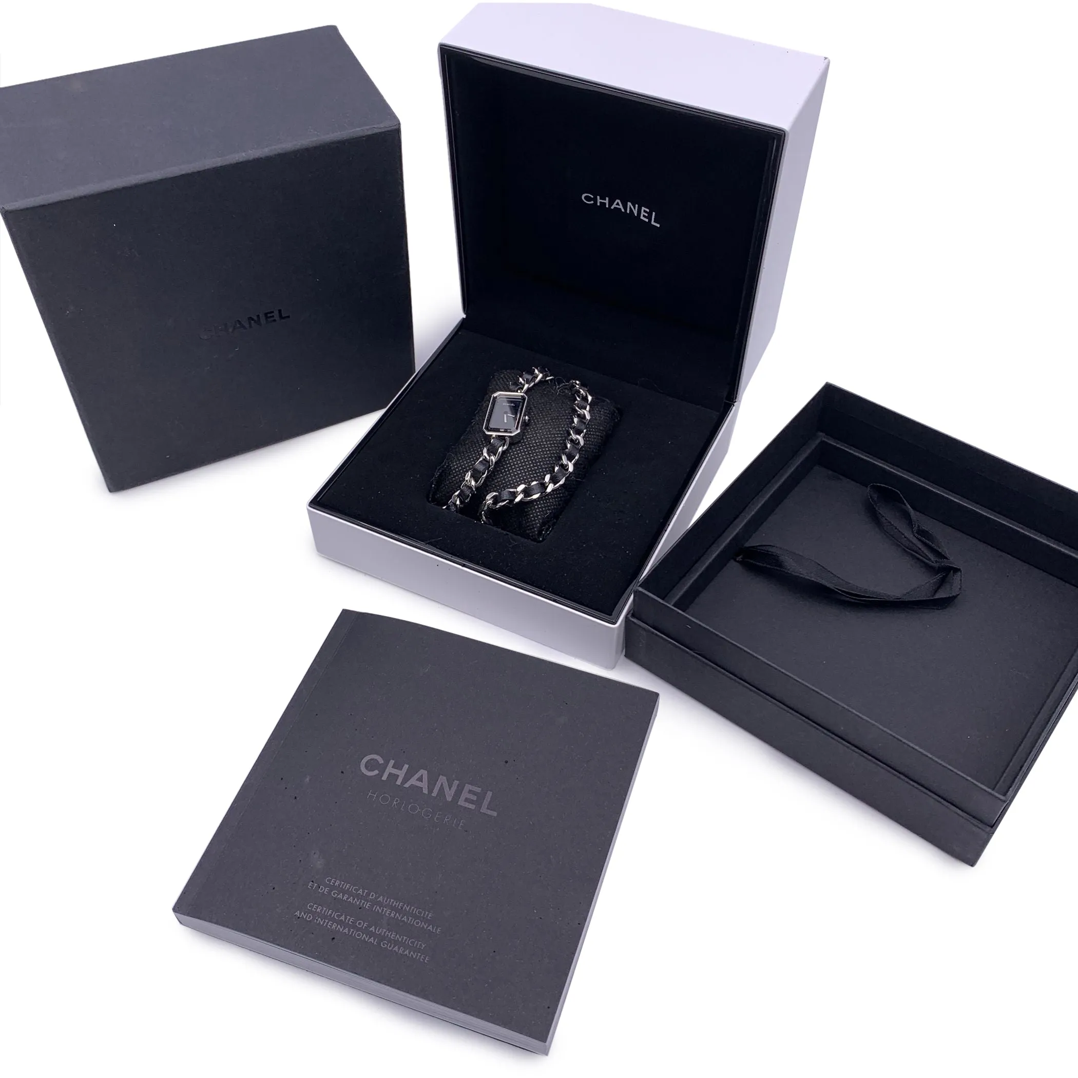 Chanel Black Stainless Steel Triple Tour Premiere XS Watch