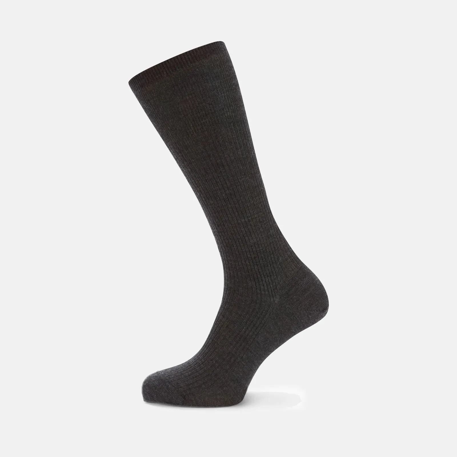 Charcoal Mid-Length Merino Wool Socks