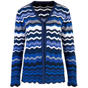 Chevron Cardigan in Blue