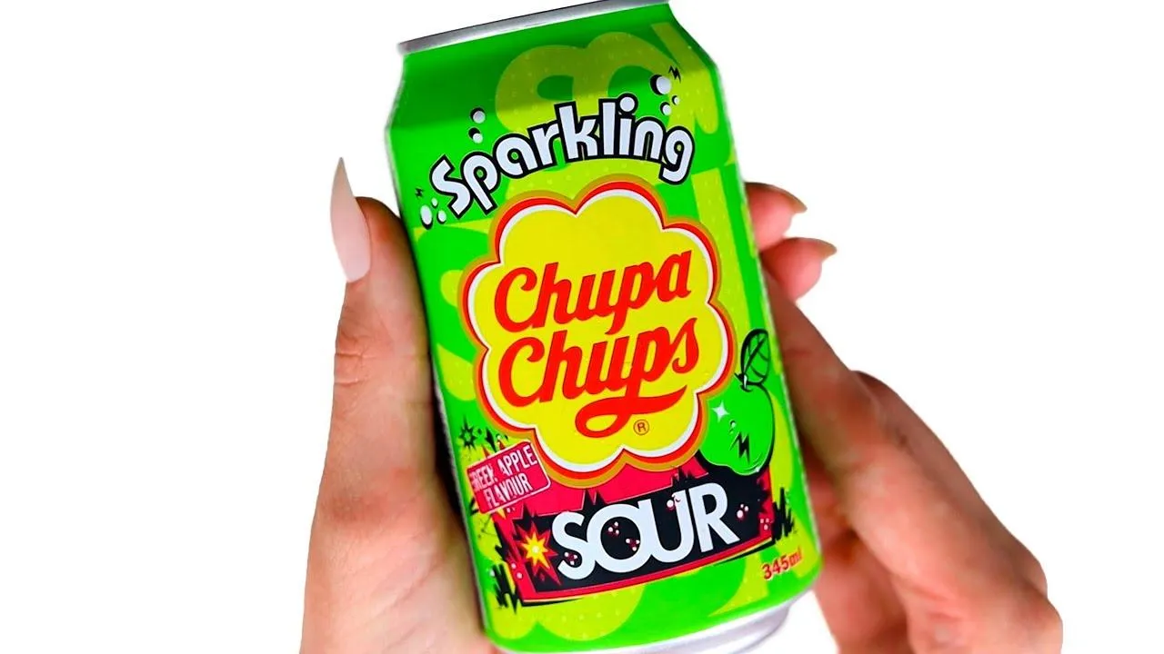 Chupa Chups Sour Green Apple Sparkling Flavour