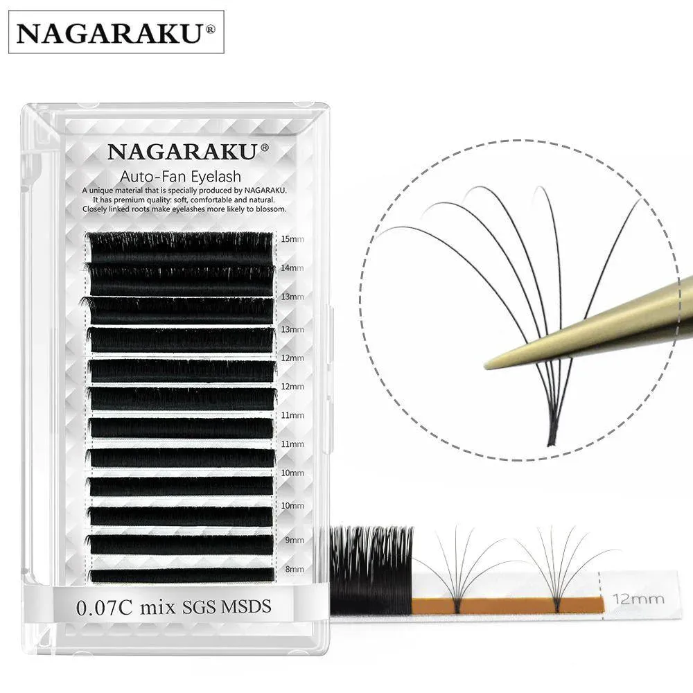 CÍLIOS NAGARAKU AUTO-FAN EYELASH 0.07D