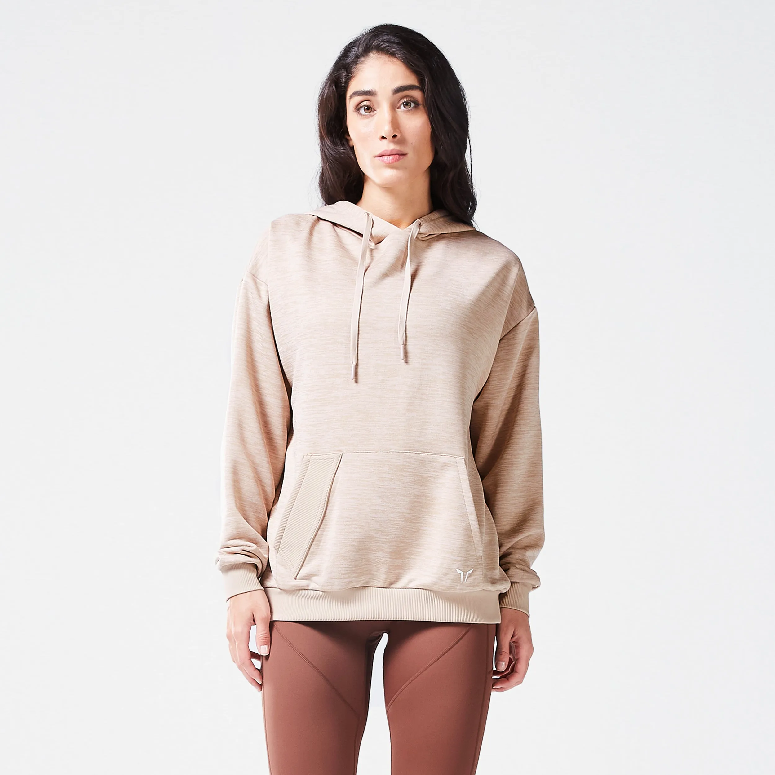 Code Oversized Drip Hoodie - Cobblestone Marl