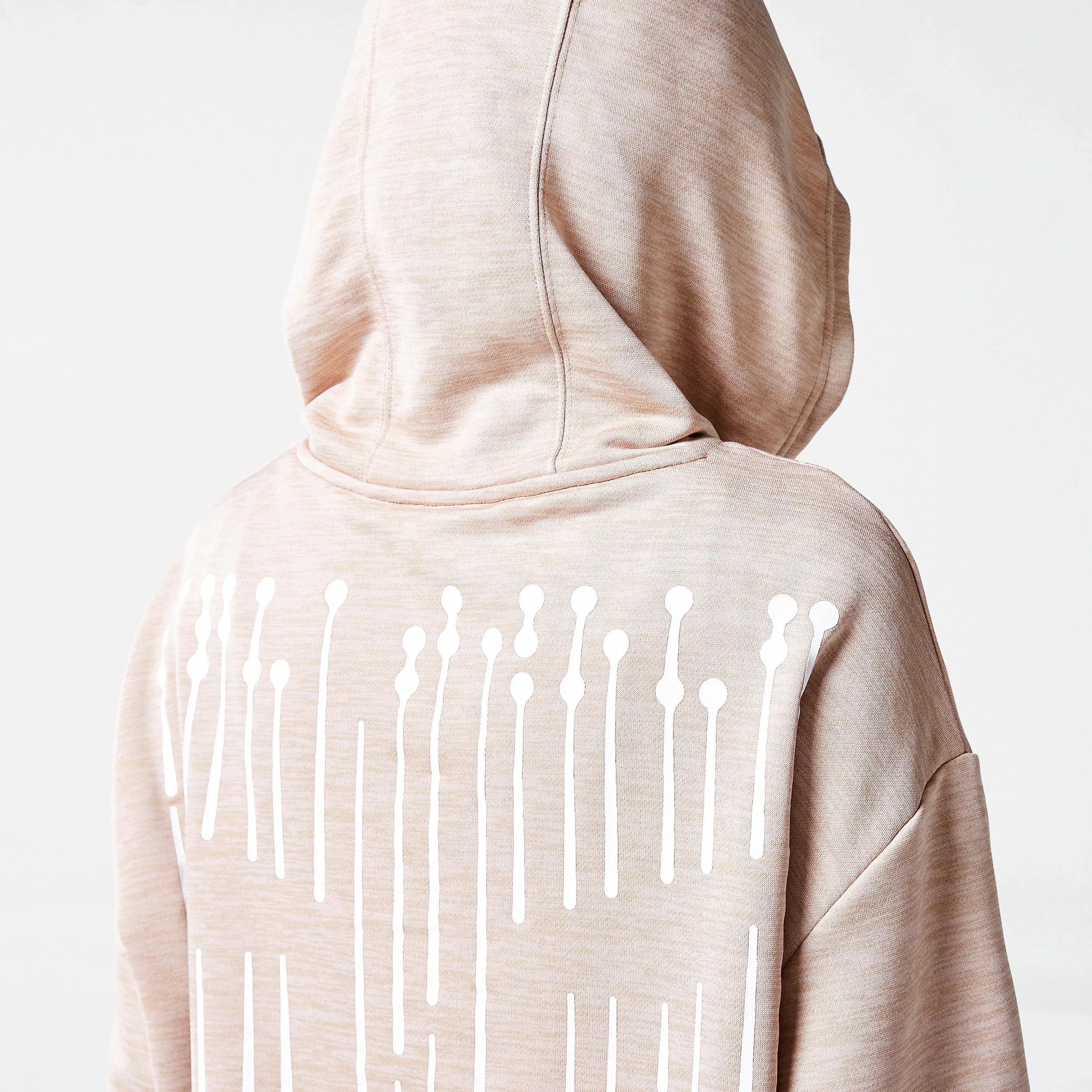 Code Oversized Drip Hoodie - Cobblestone Marl