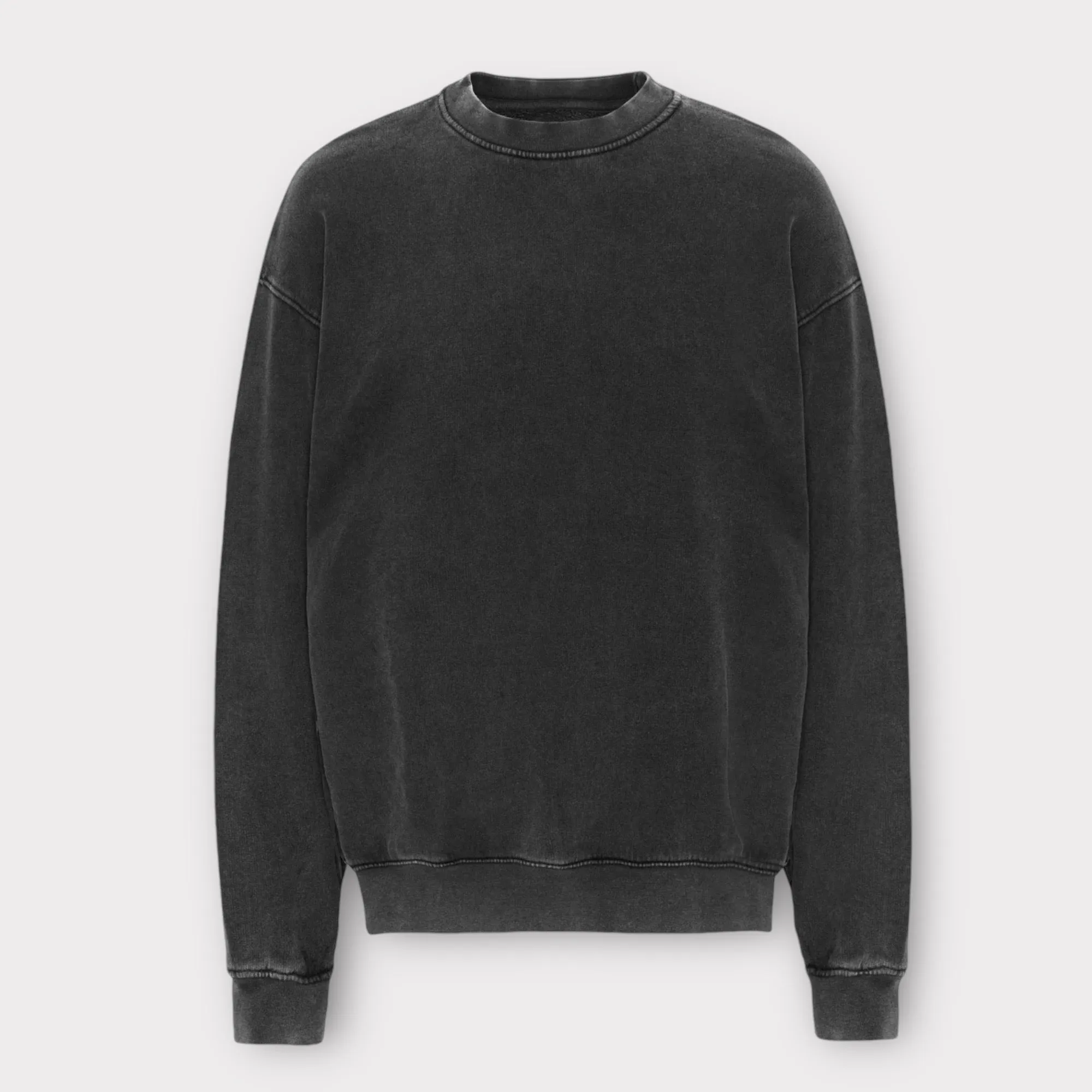 Colorful Standard Oversized Crew Neck Sweatshirt Faded Black