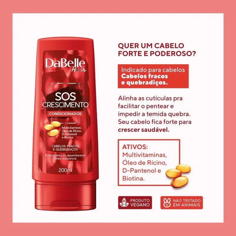 CONDICIONADOR DABELLE SOS CRESCIMENTO 200ML