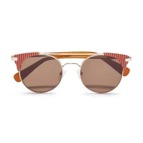 Coral Stripe Palma Aviator Sunglasses