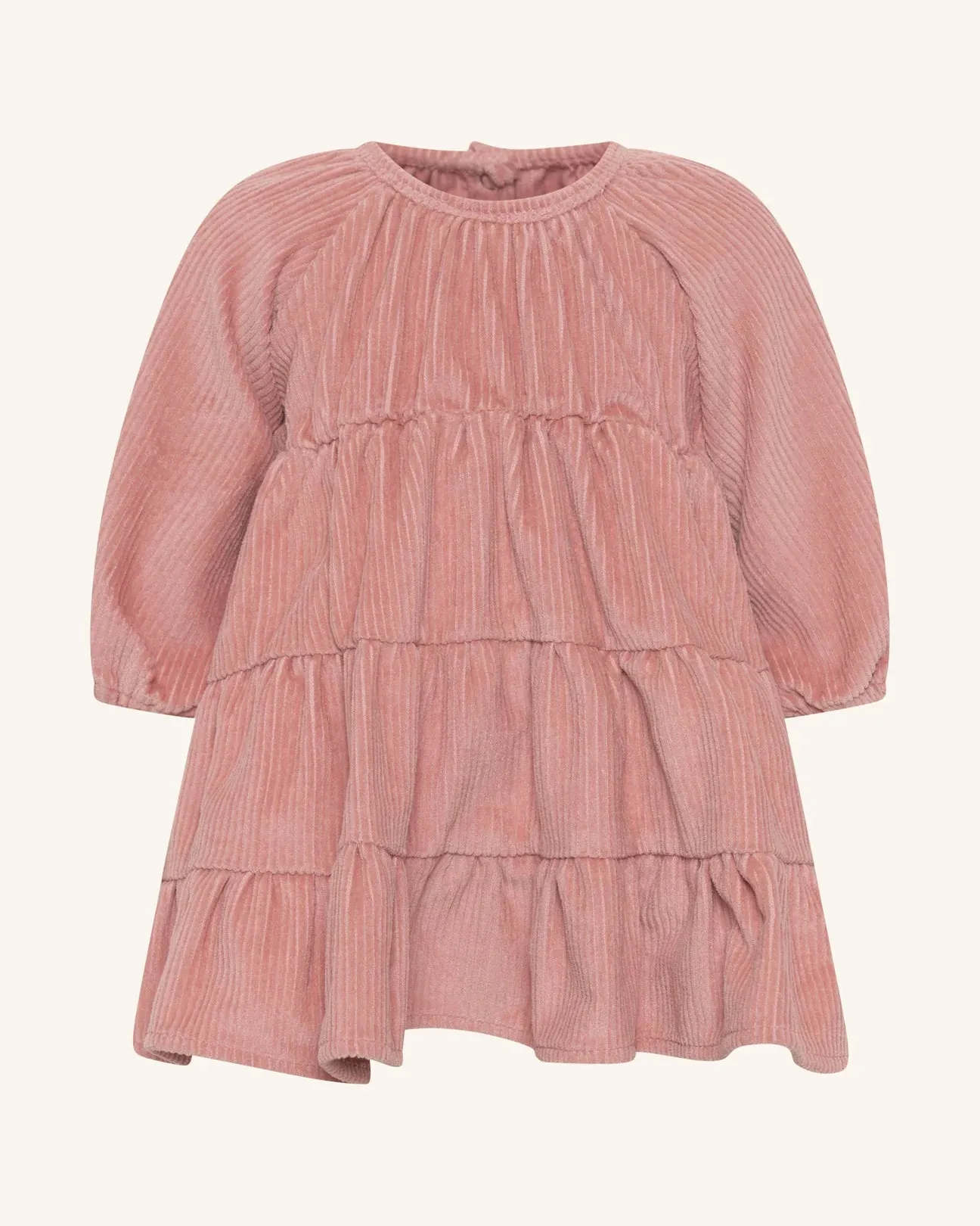 Corduroy Tiered Dress - Dusty Rose