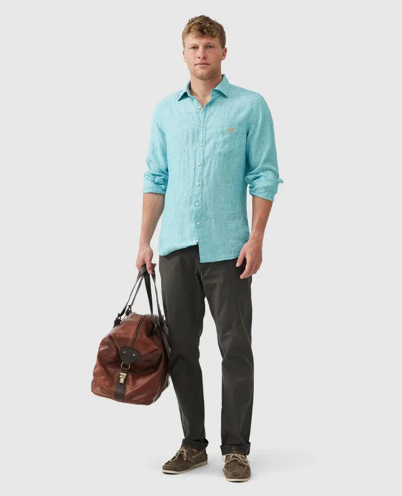 Coromandel Linen Shirt - Washed Teal