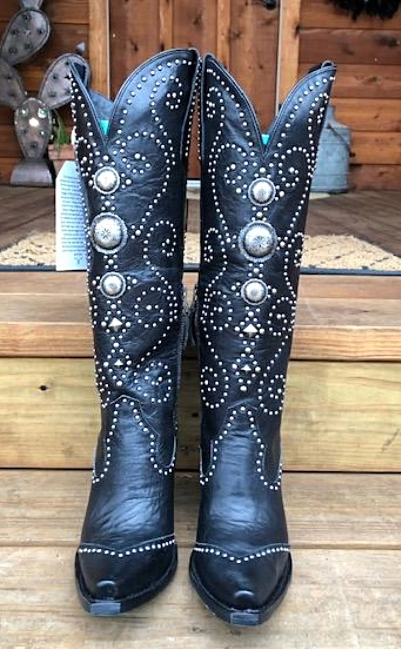 Cowgirl Kim Custom Black Sunshine Boots by Lane Boots