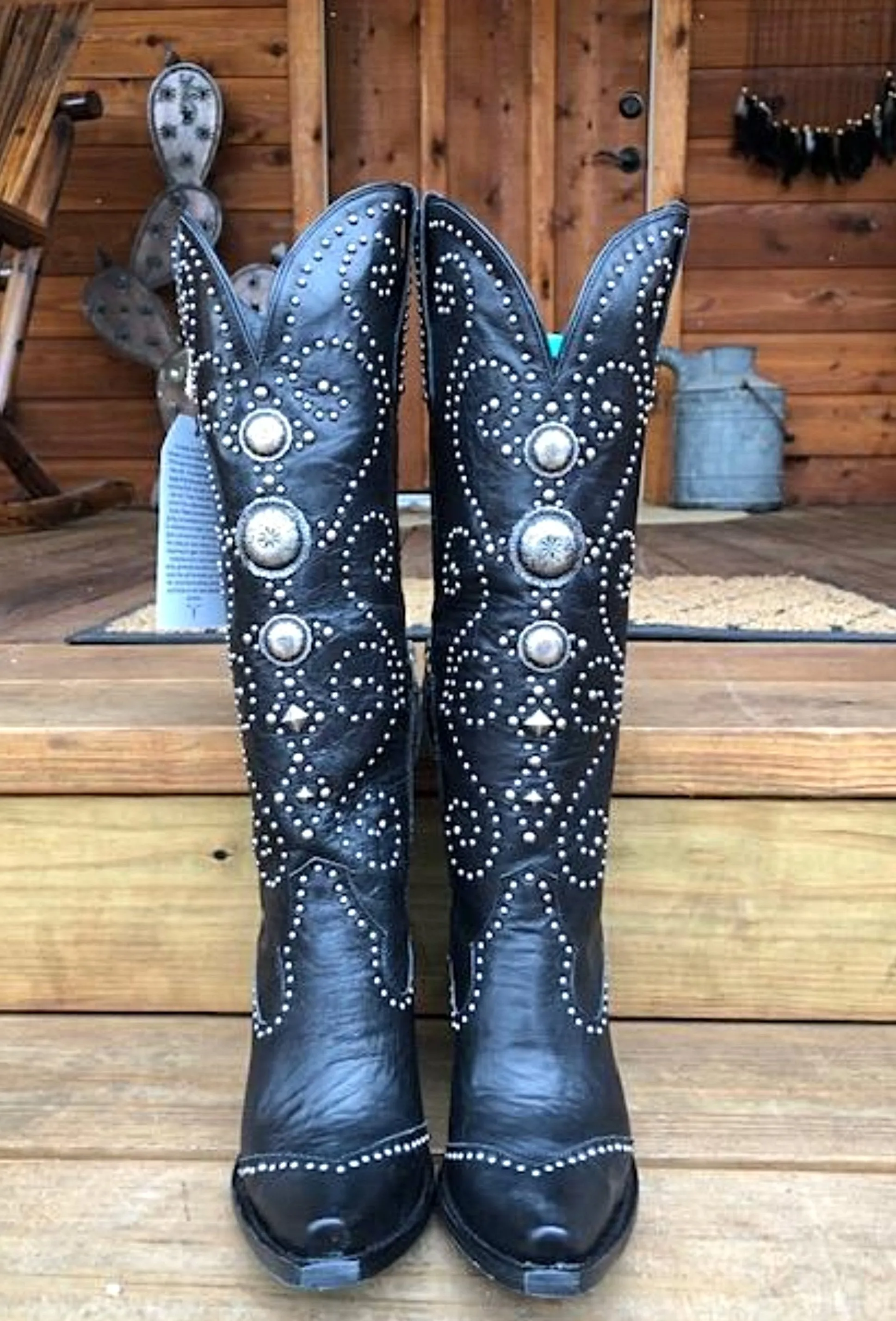 Cowgirl Kim Custom Black Sunshine Boots by Lane Boots