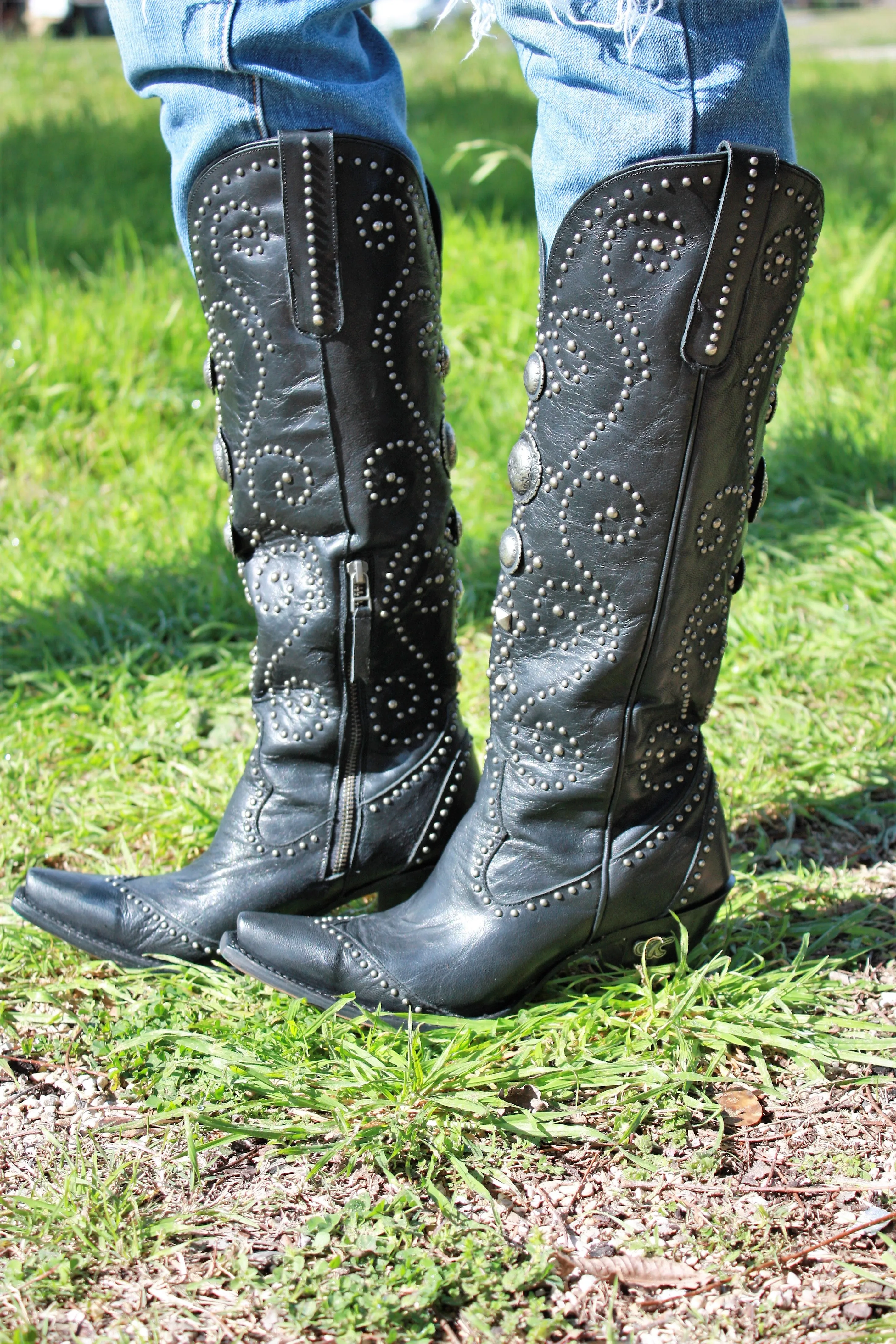 Cowgirl Kim Custom Black Sunshine Boots by Lane Boots