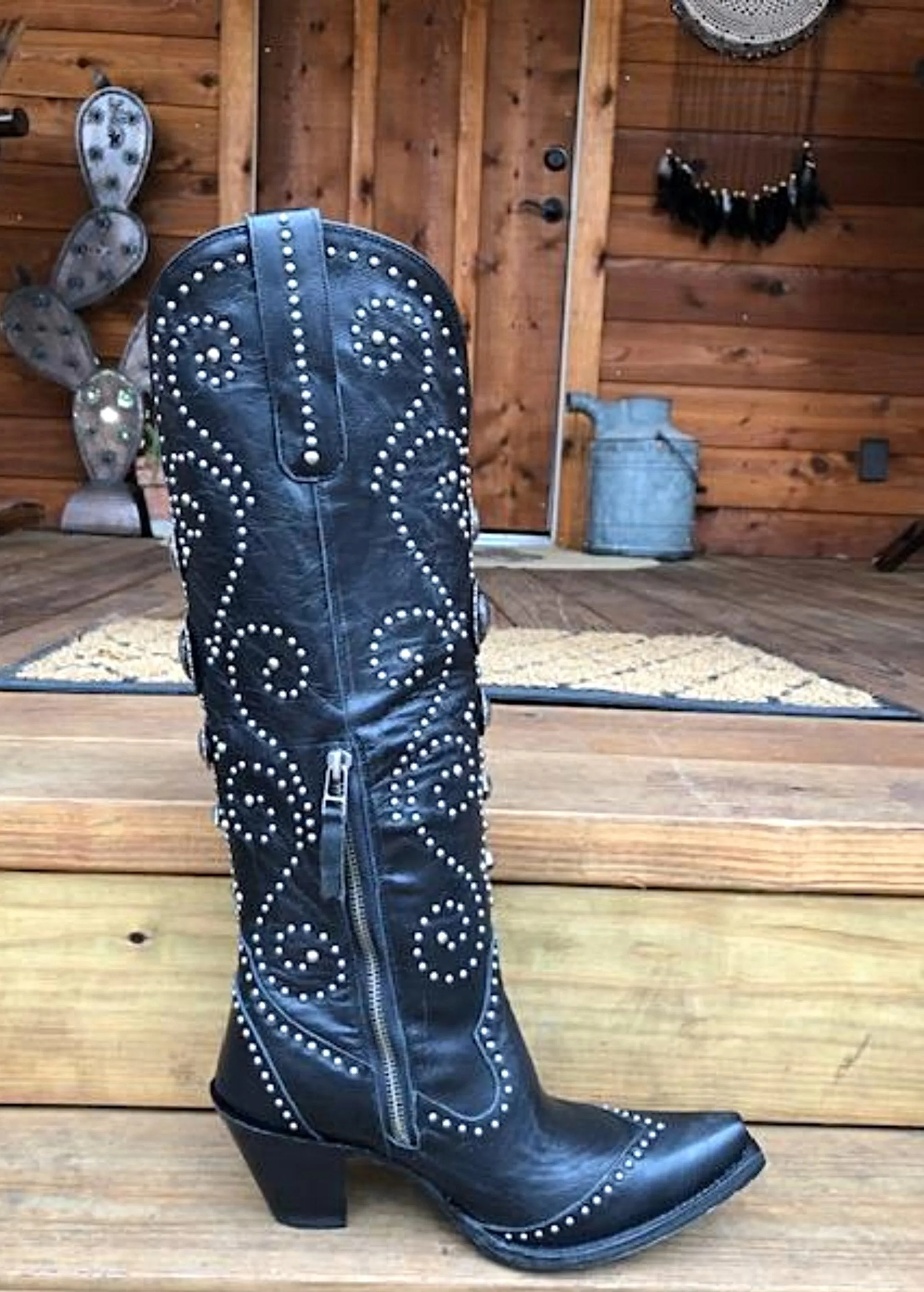 Cowgirl Kim Custom Black Sunshine Boots by Lane Boots