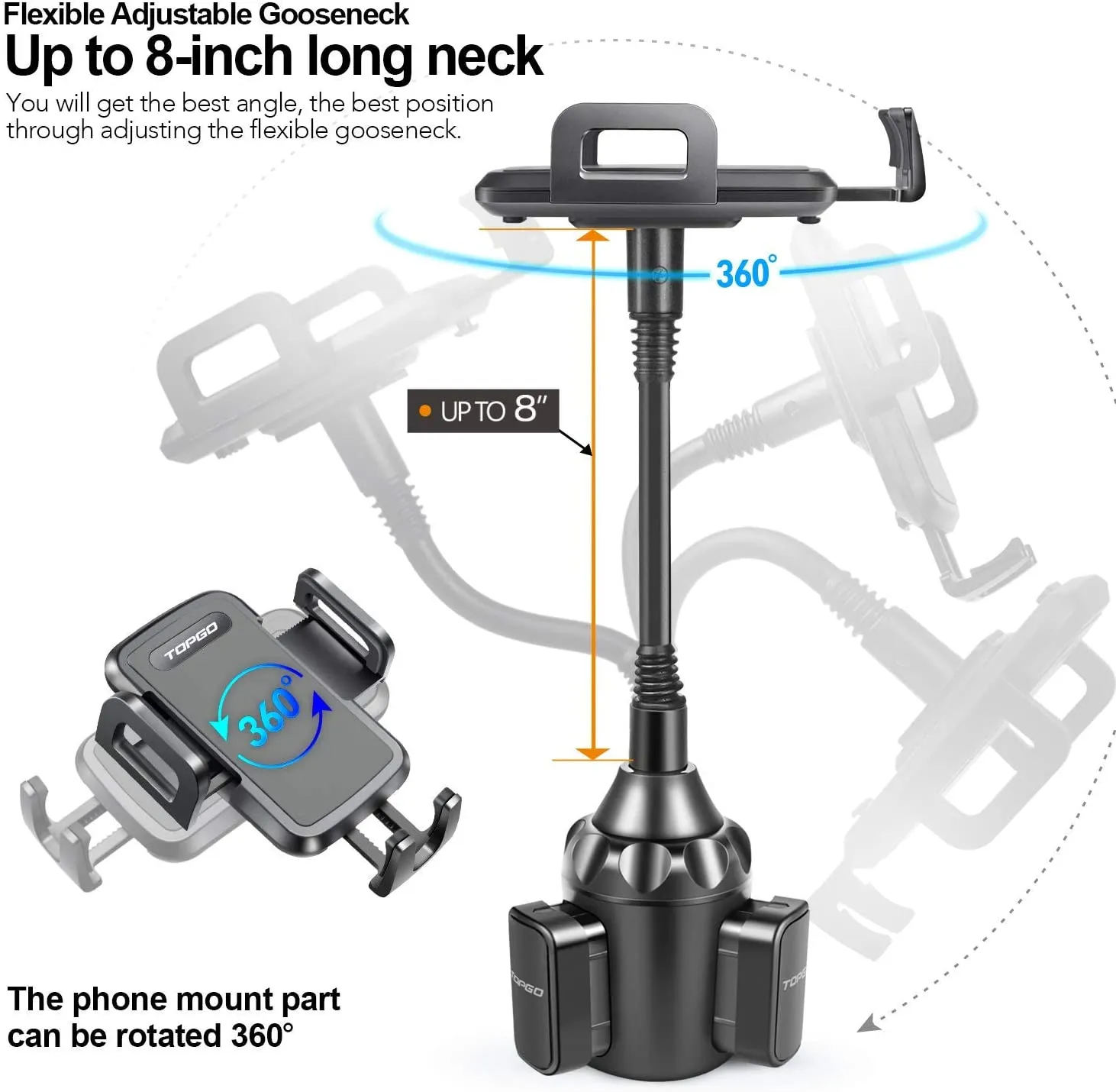 Cup Holder Phone Mount Gooseneck Version - TBC1