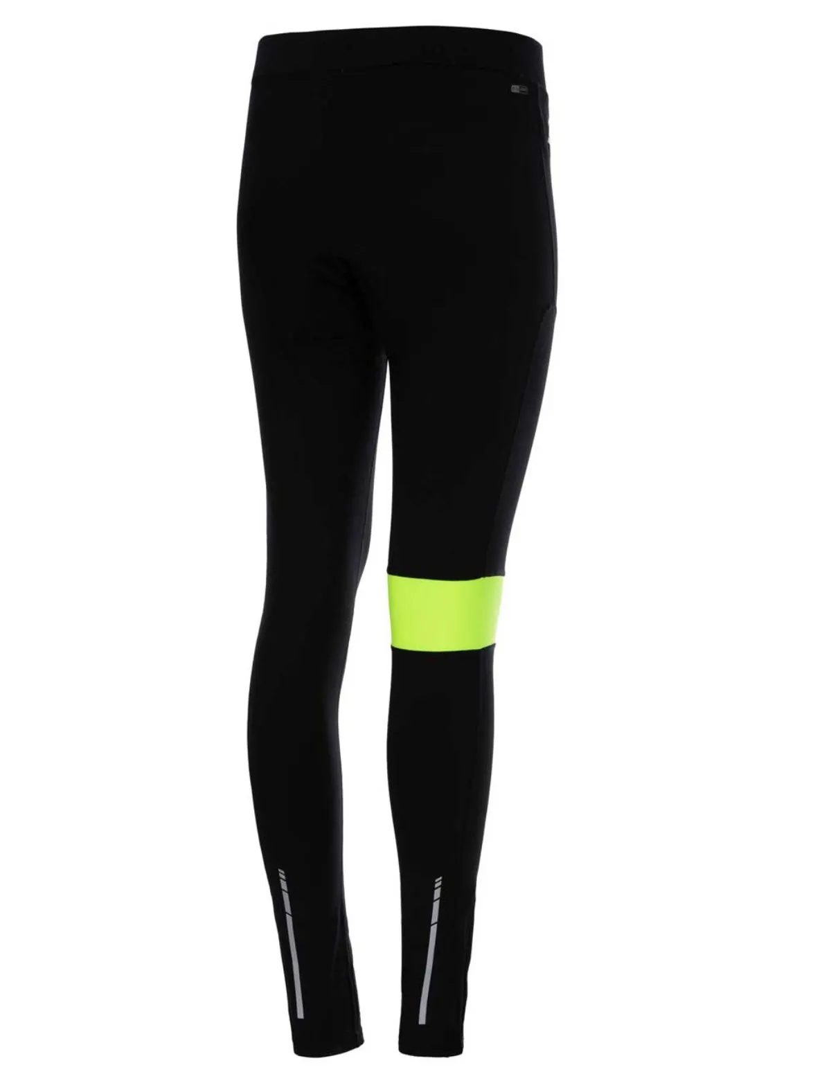 Damen Thermo Fahrradhose Lang Schwarz-Neon