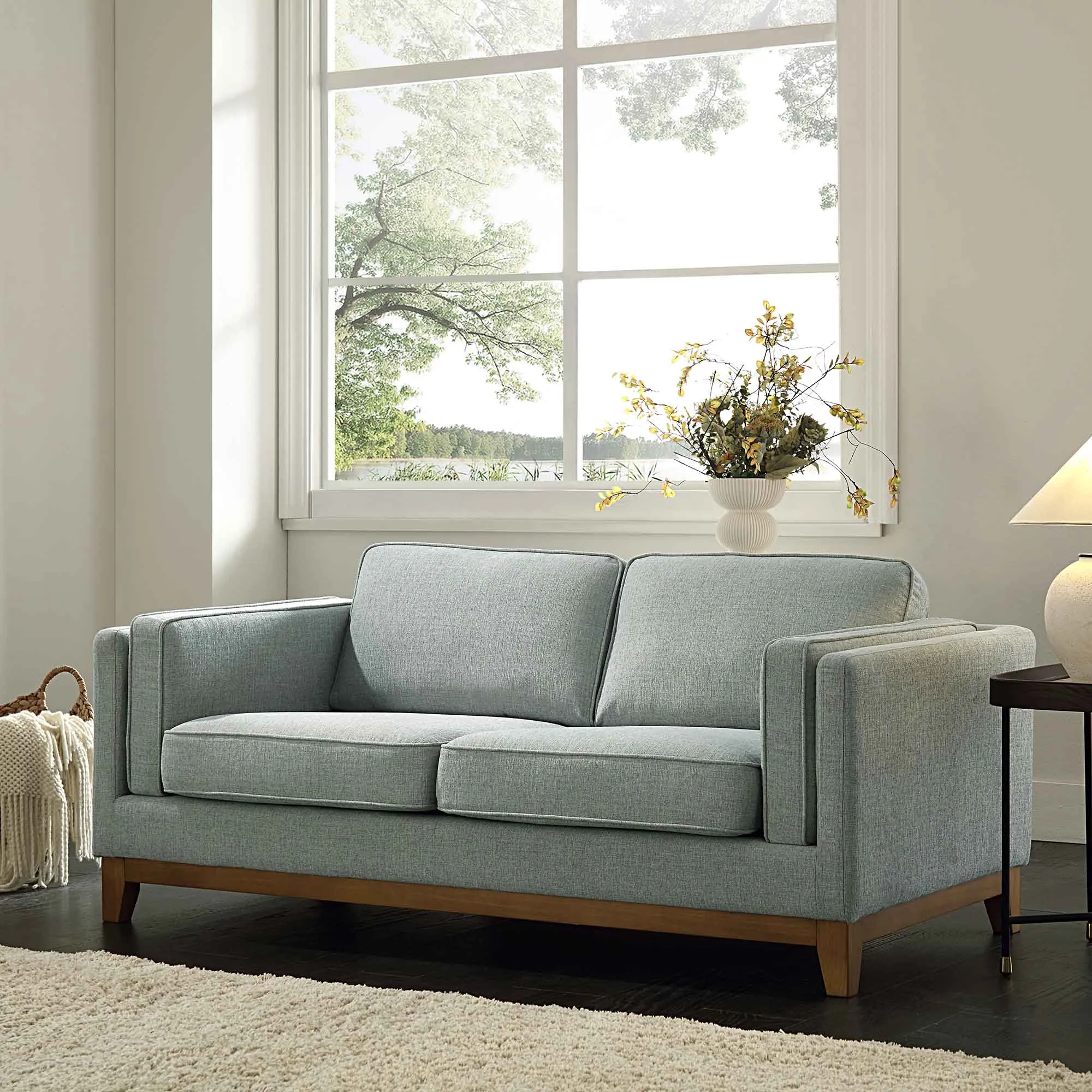 Dipley Sage Fabric Sofa, 2-Seater