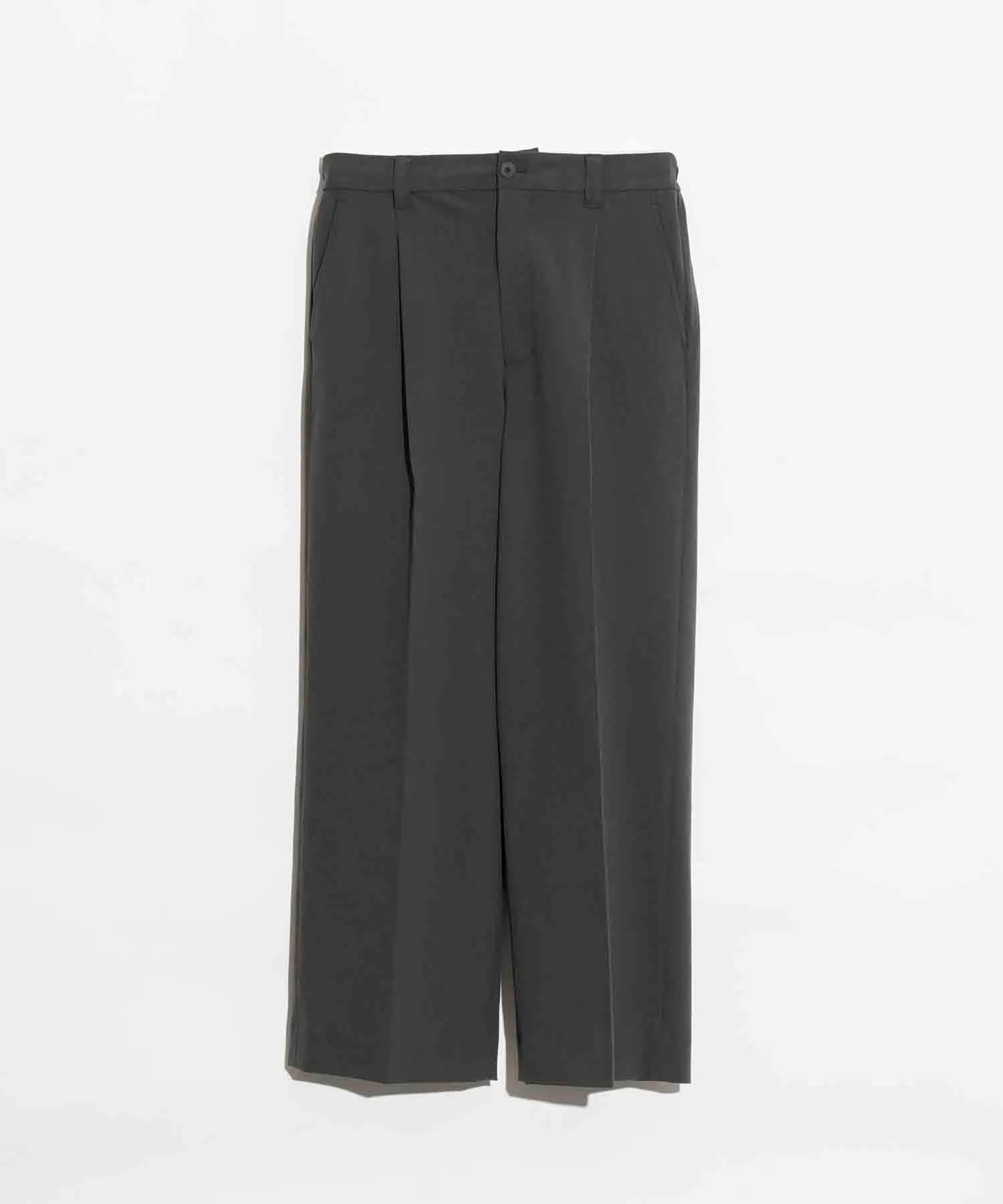 Double-Cloth One-Tuck Wide Pants