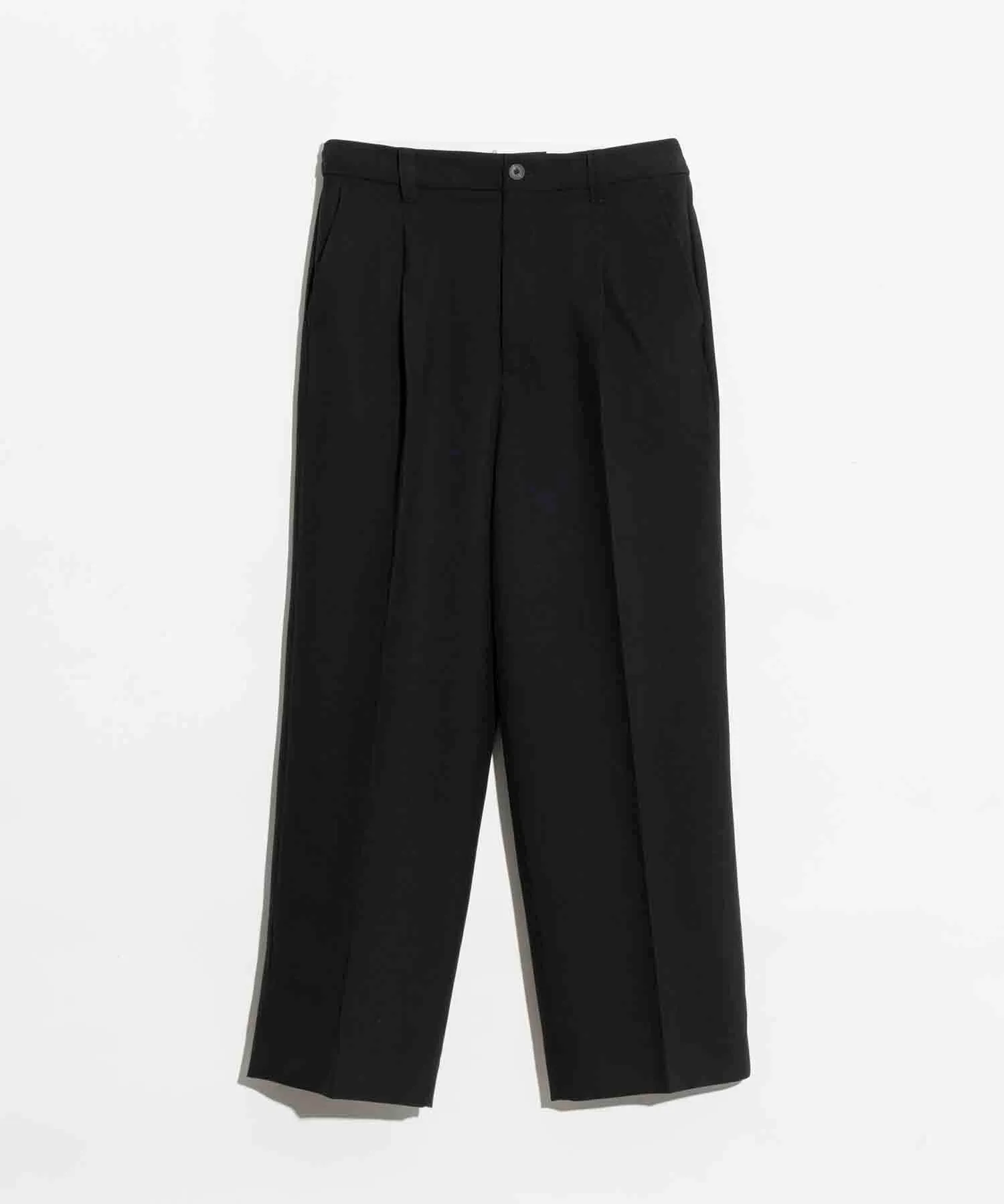 Double-Cloth One-Tuck Wide Pants