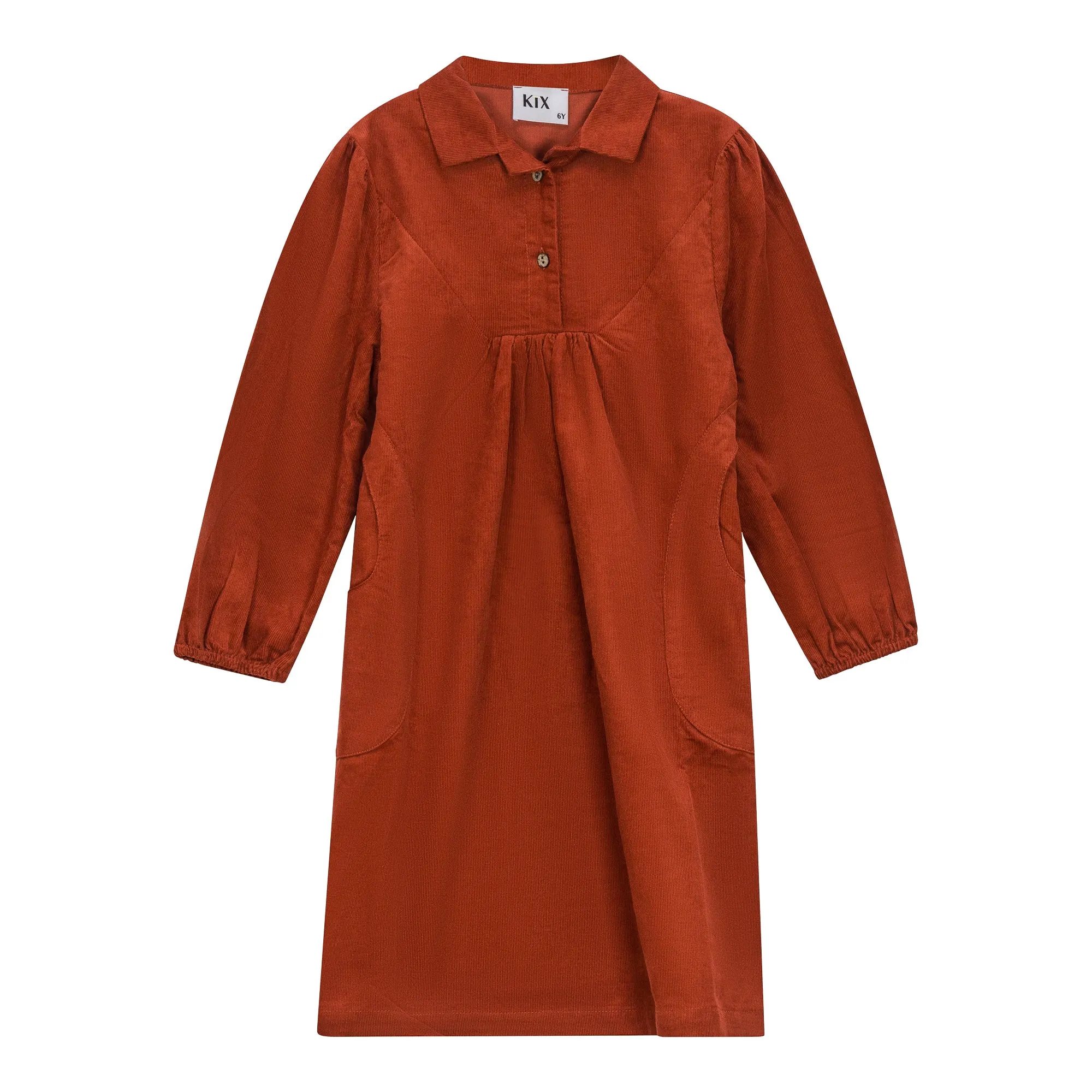 dress corduroy shirt style - rust