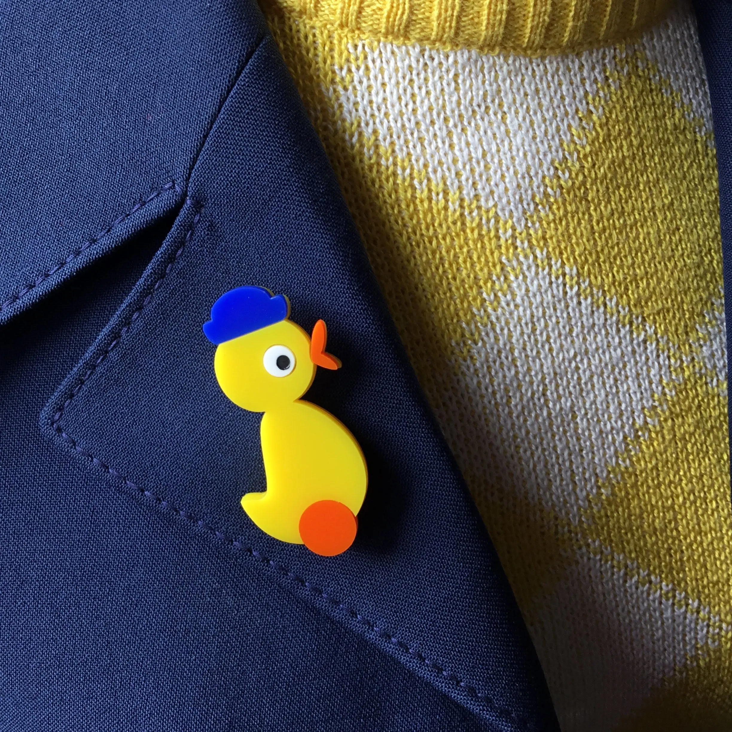 DUCKY THE DUCK Acrylic Brooch 🐥