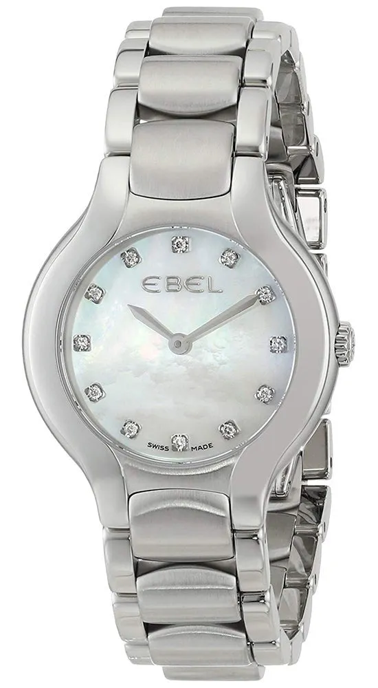 Ebel Beluga Mother of Pearl Stainless Steel 1216038 Quartz Diamond Dial Womens Watch