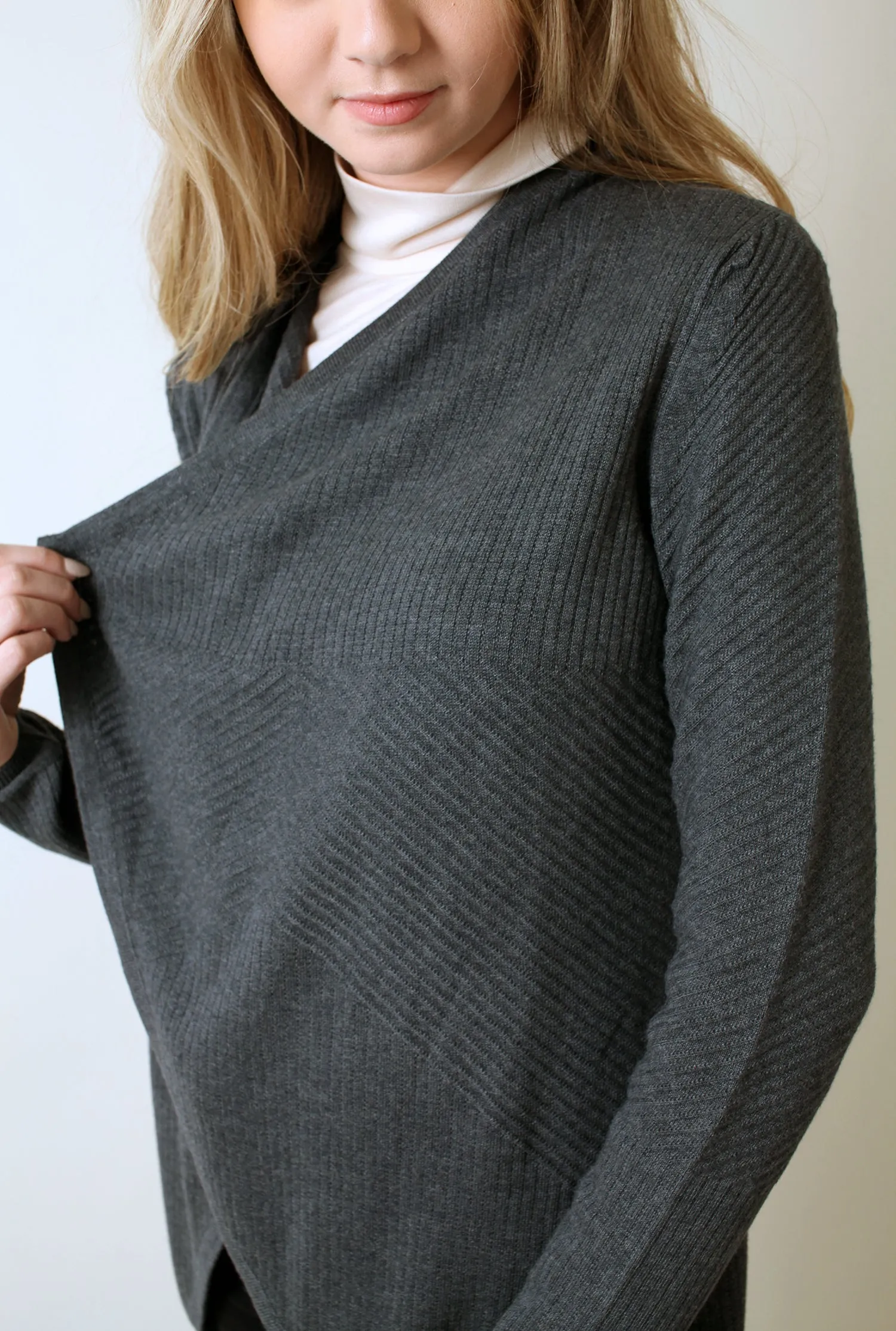 Eco-Chic Waterfall Cardigan Sweater