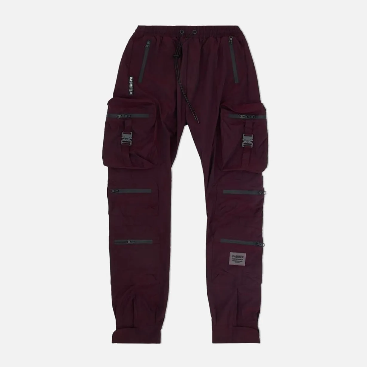 Eight & Nine Combat Nylon Iridescent Wine Joggers