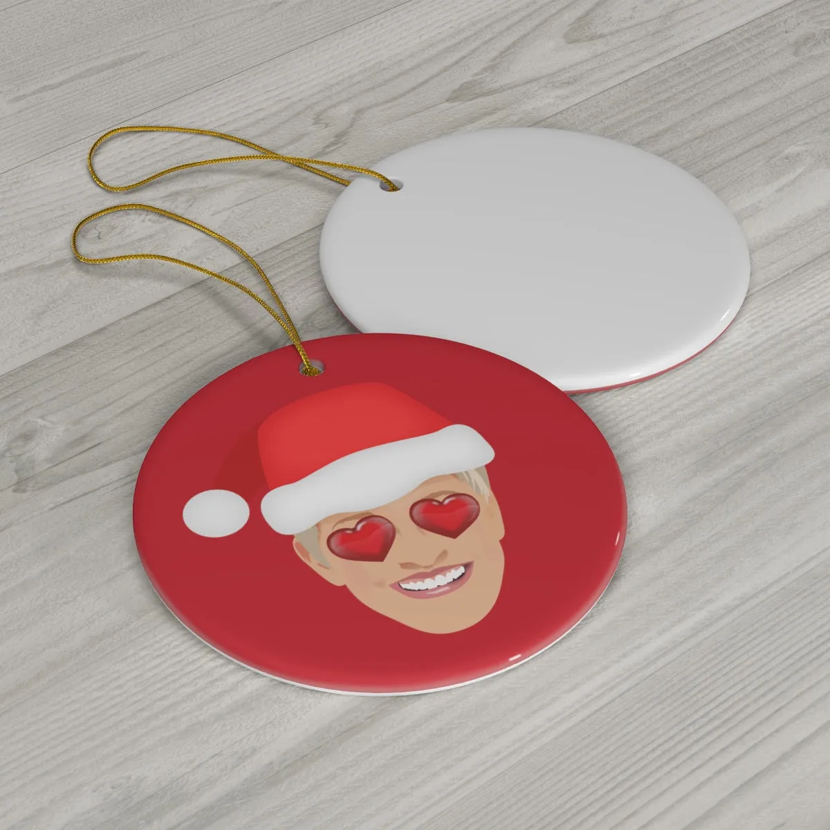 Ellen Emoji Holiday Ornament