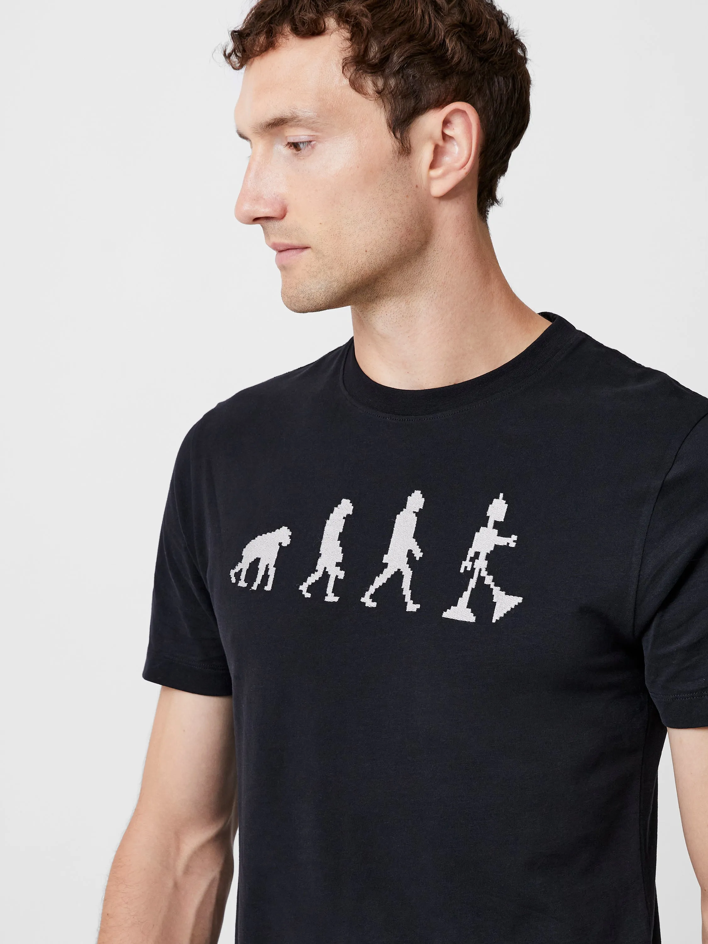 Embroidered Evolution Graphic T-Shirt