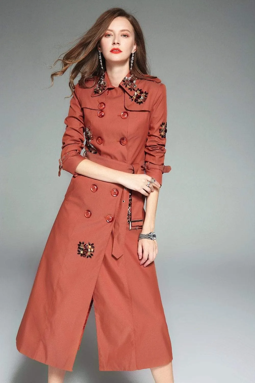 England Style Autumn Spring Trench Coat