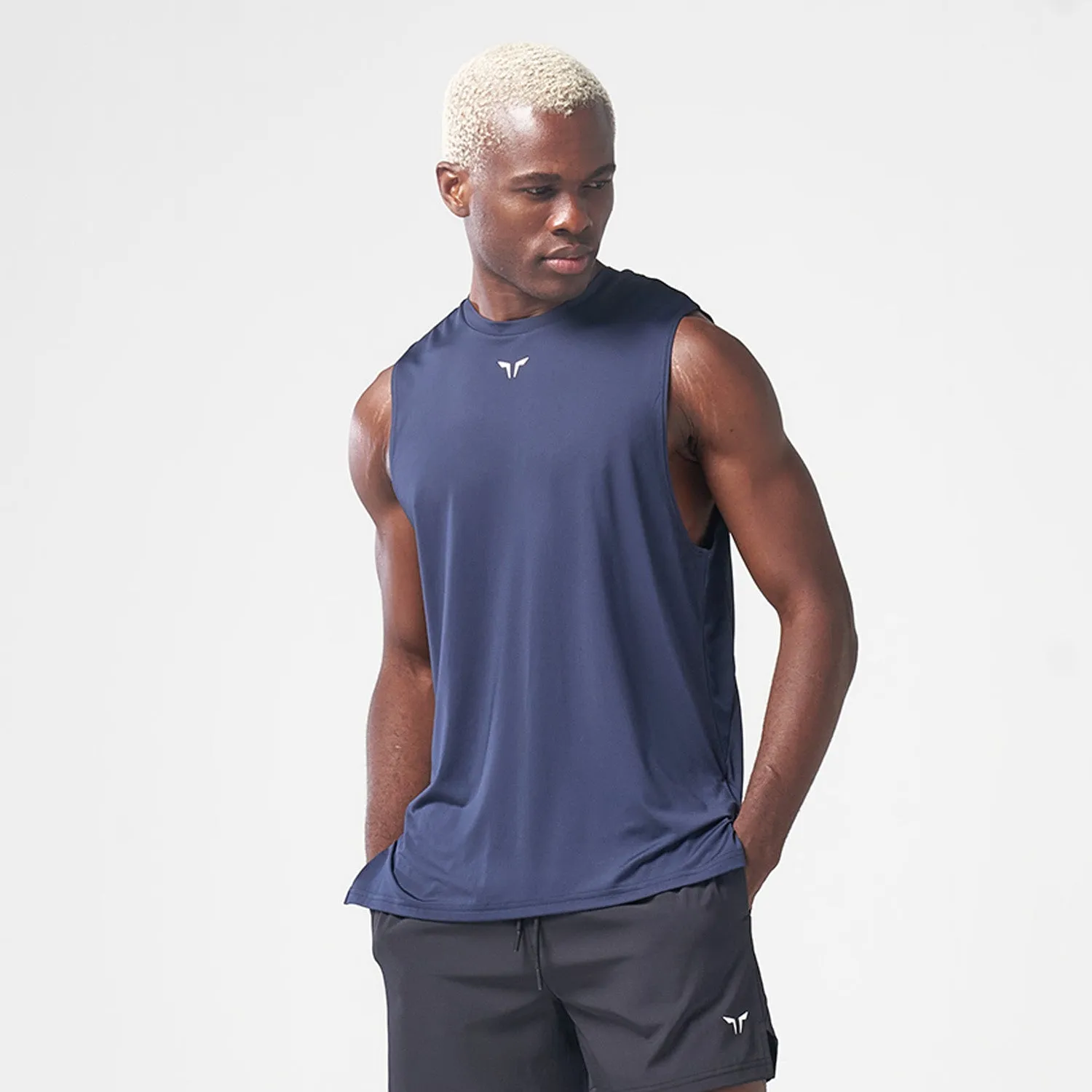 Essential Gym Tank- Navy