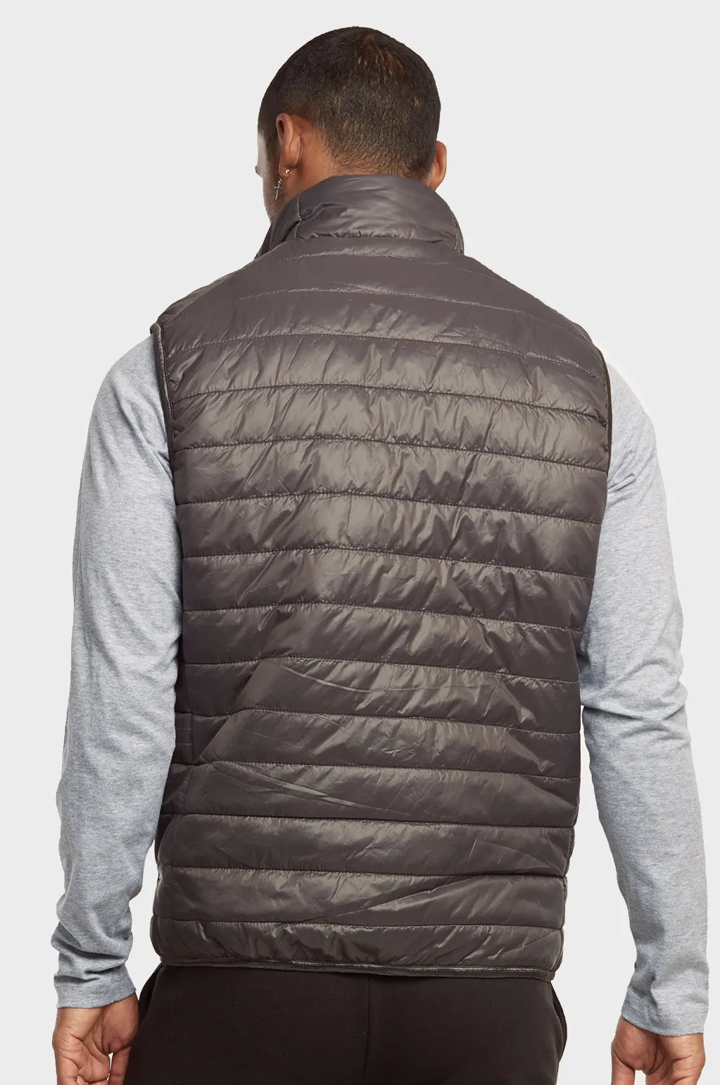 ET|TU MEN'S LIGHTWEIGHT PUFFER VEST (MPV200E_GREY)