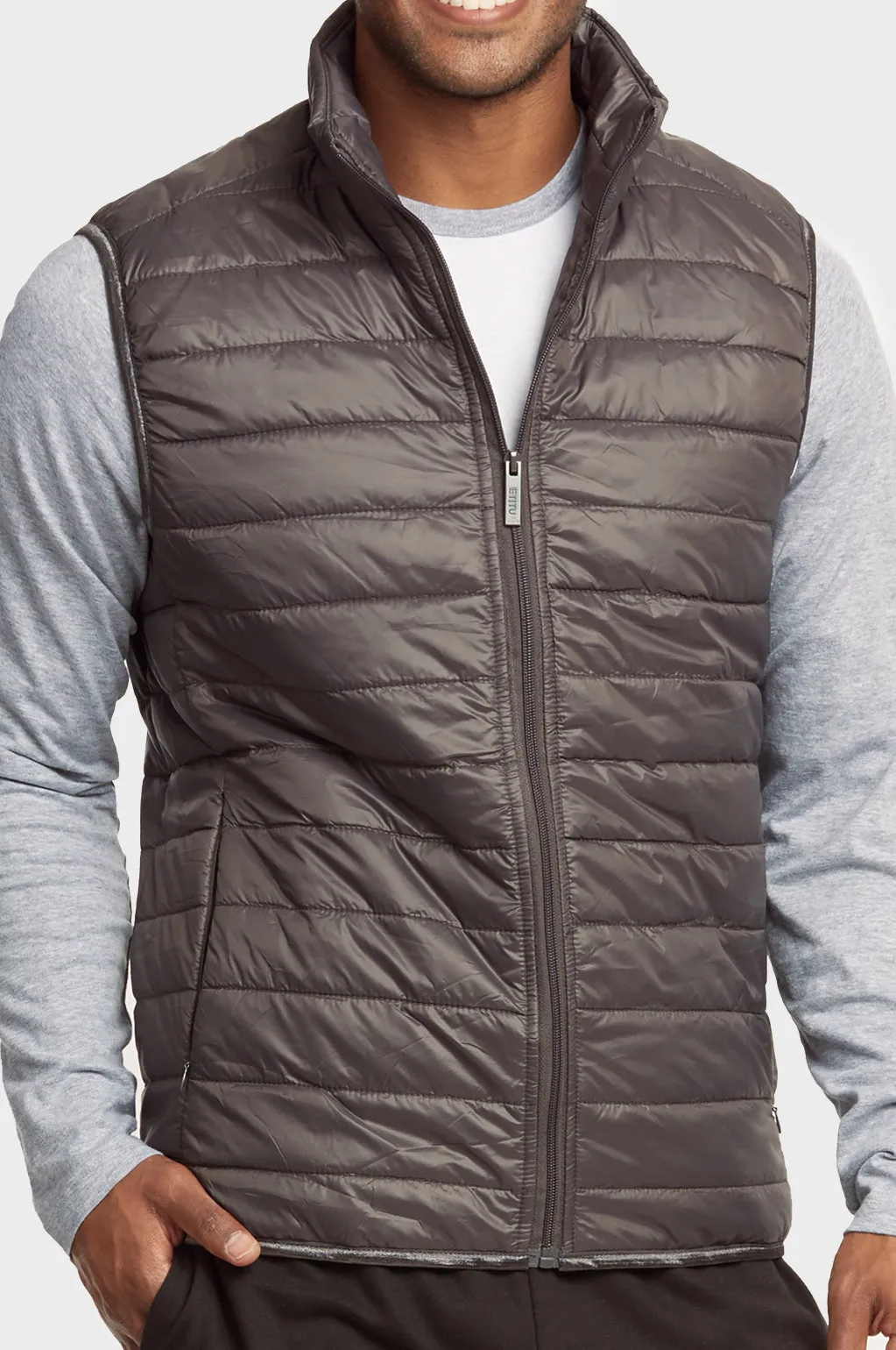 ET|TU MEN'S LIGHTWEIGHT PUFFER VEST (MPV200E_GREY)