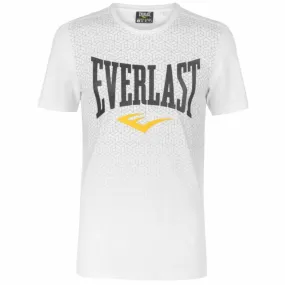 Everlast Mens Geo Print T Shirt Crew Neck Tee Top Short Sleeve Cotton Tonal