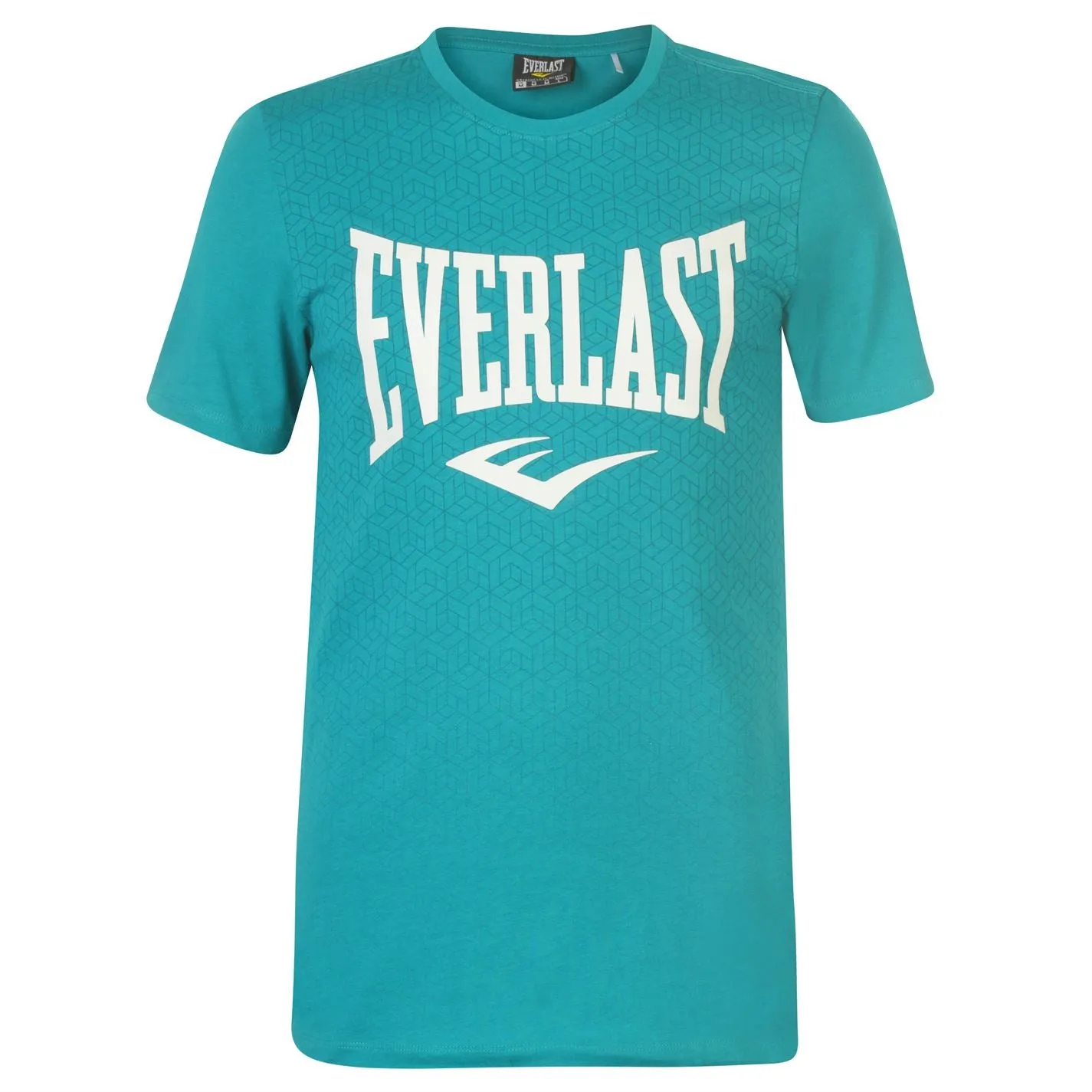 Everlast Mens Geo Print T Shirt Crew Neck Tee Top Short Sleeve Cotton Tonal