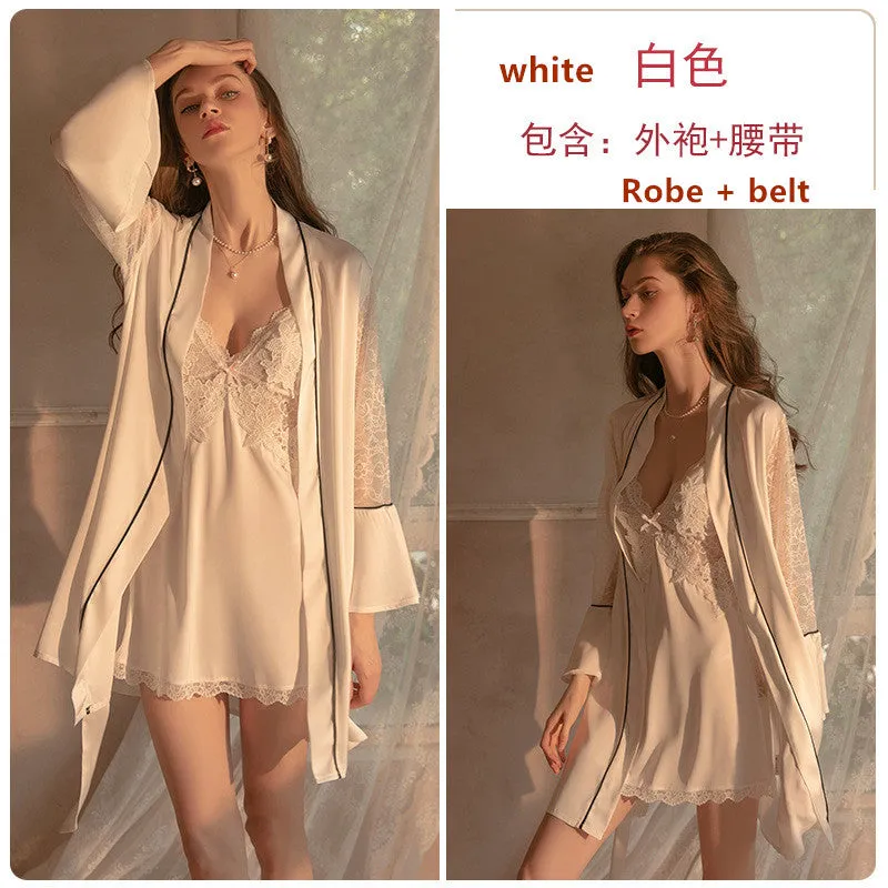 Fashion Satin Lace Women's Pajama Set 1170