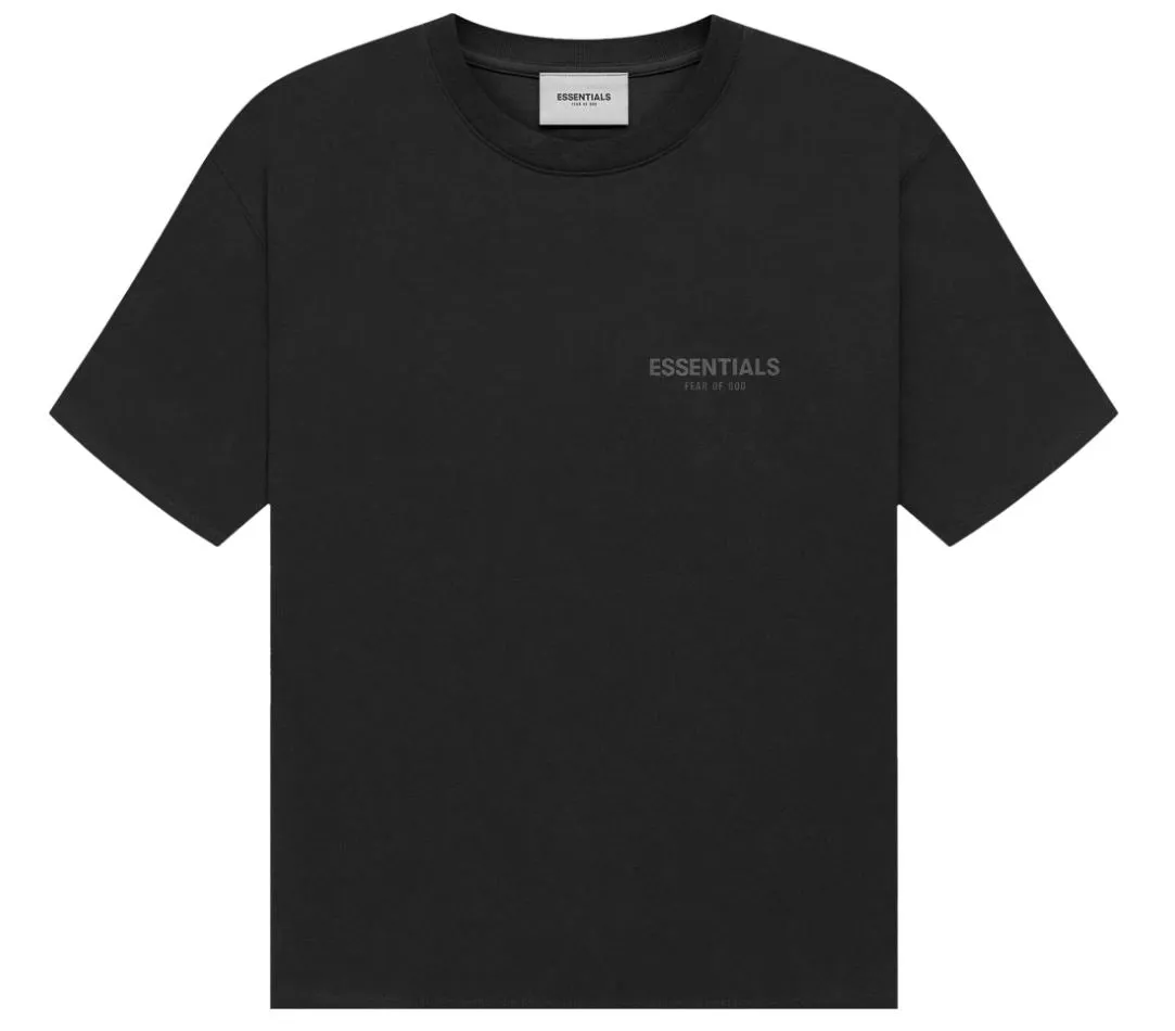 Fear Of God Essentials Short-Sleeve Tee Stretch Facts Fit Limo Black