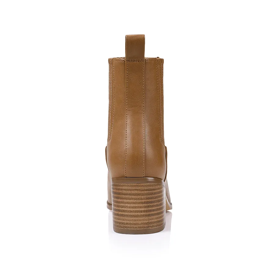 Fillipin Chelsea Ankle Boots - Tan Softee