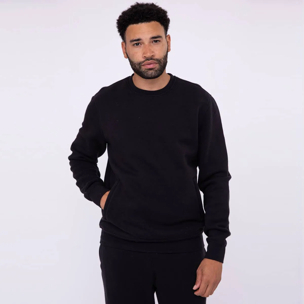 Fleece-Lined Sweatshirt with Zip Pockets