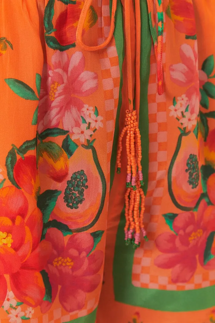 Fruit Garden Scarf Orange Shorts