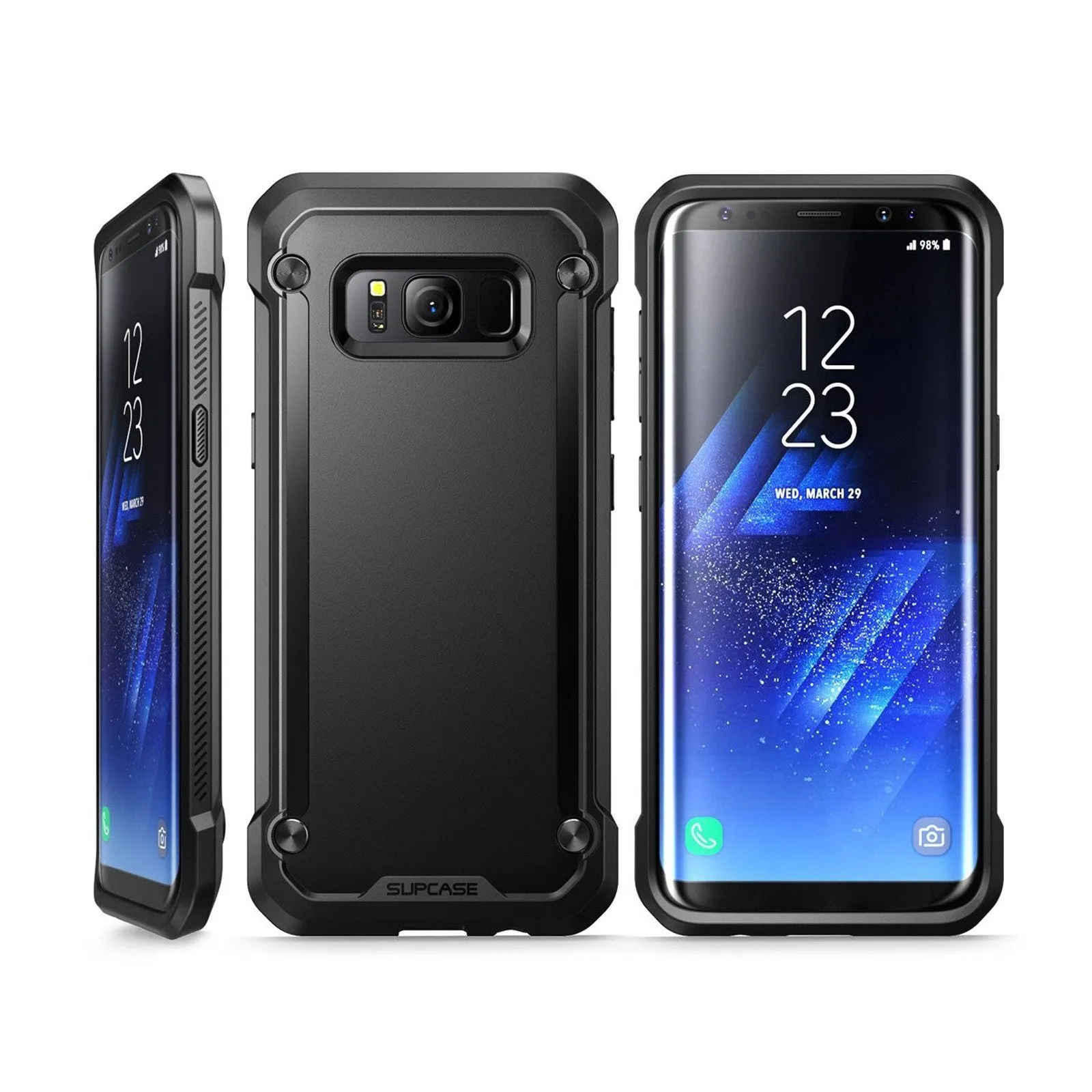 Galaxy S8 Plus Unicorn Beetle Hybrid Protective Bumper Case-Black