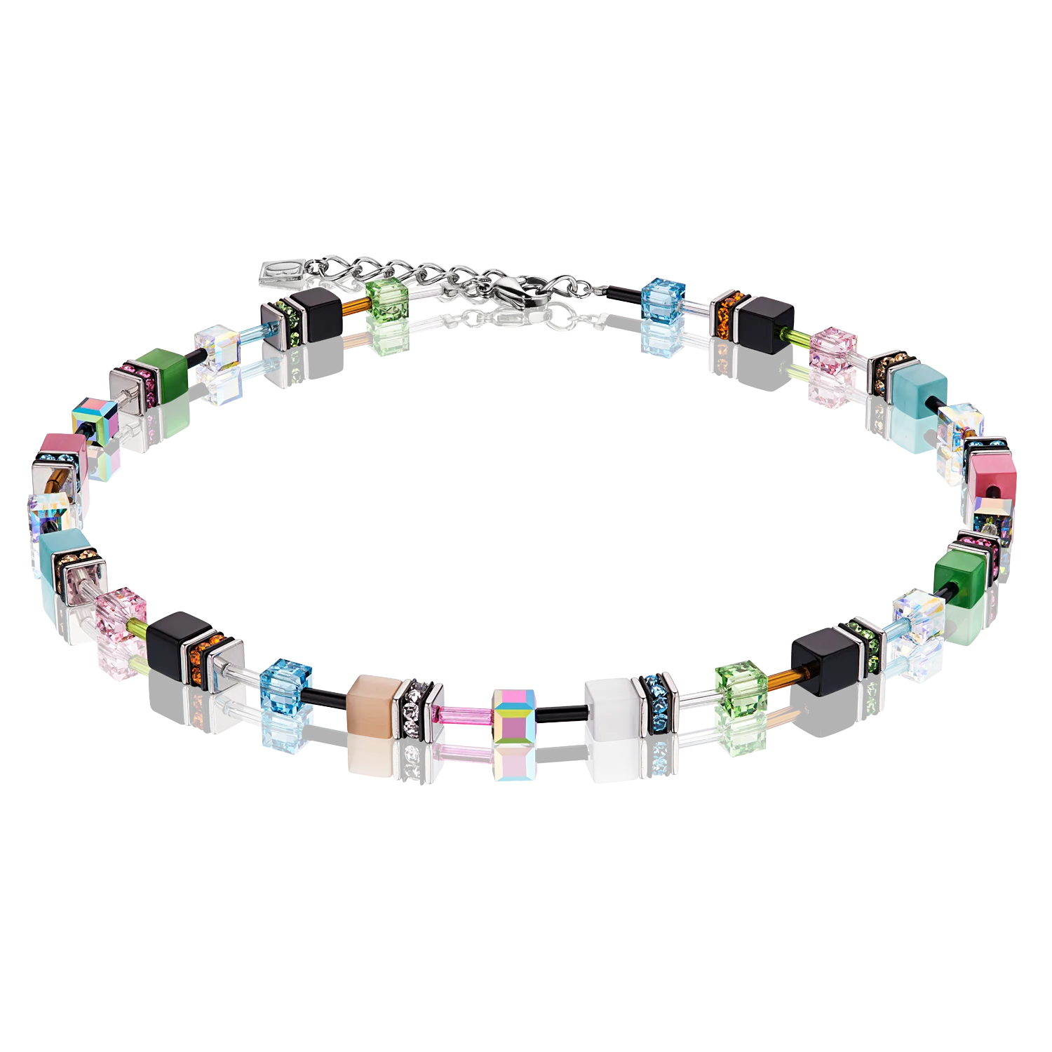 GeoCUBE® collier multicolour spring pastel