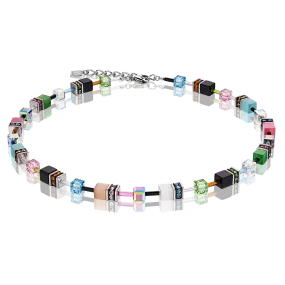 GeoCUBE® collier multicolour spring pastel