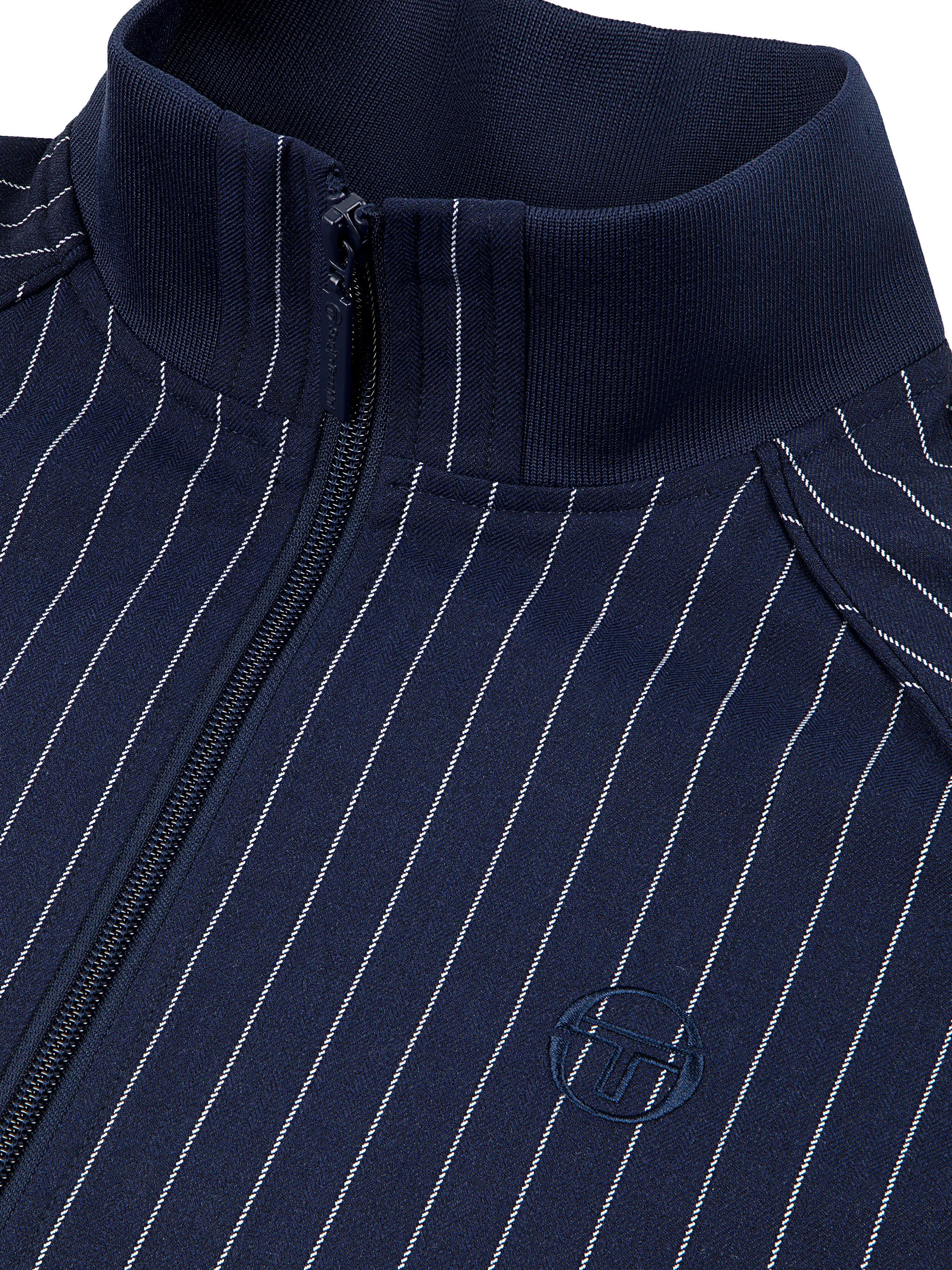 Gessato Suiting Track Jacket- Maritime Blue