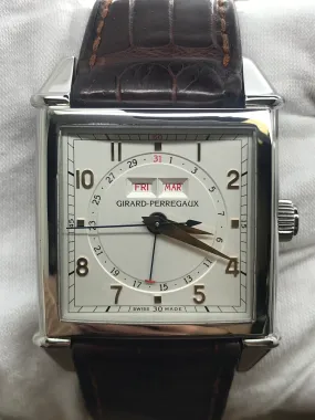 Girard Perregaux Vintage 1945 Triple Calendar 25810 White Dial Automatic Watch