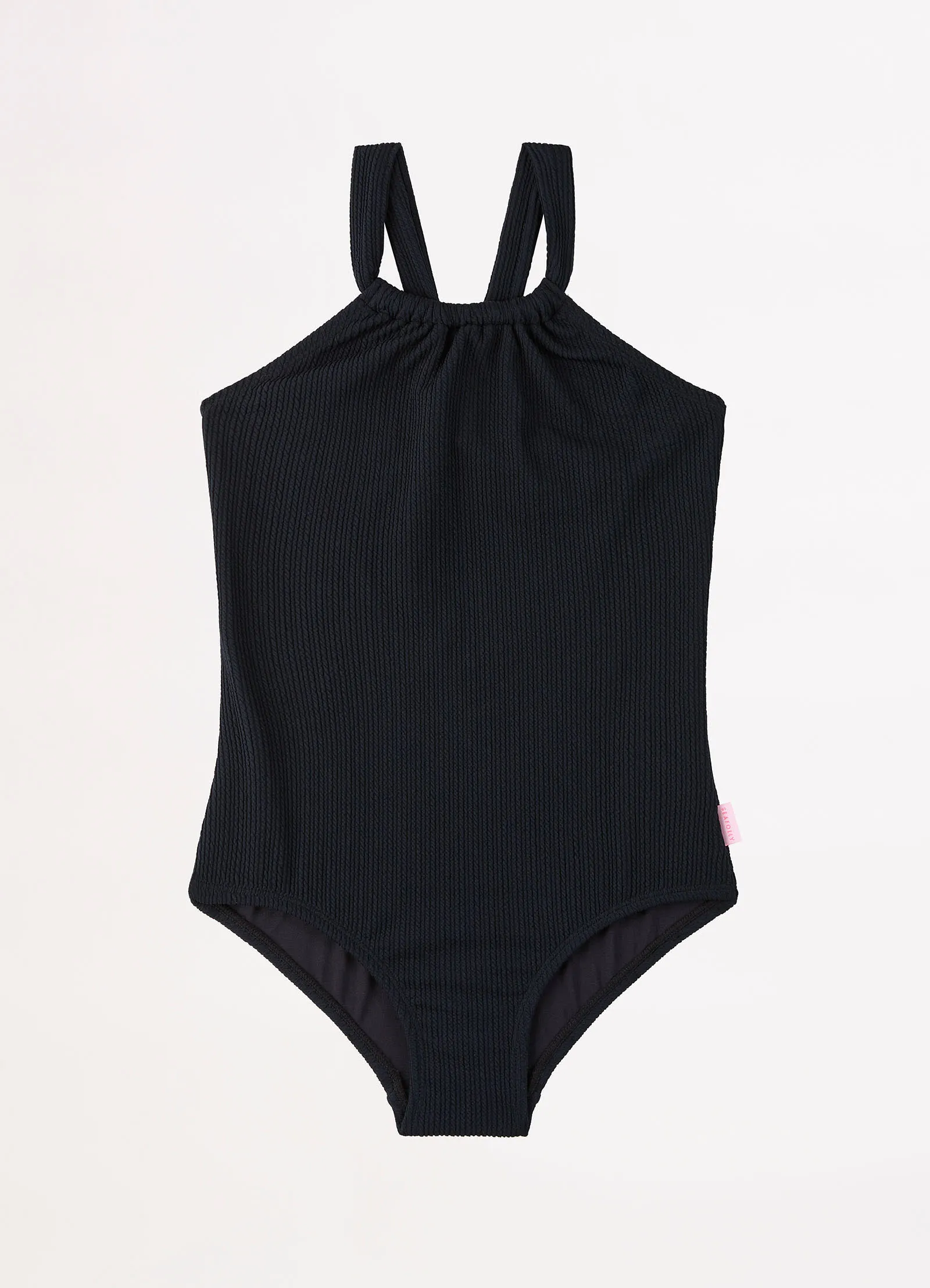 Girls Essential Crossback One Piece - Black