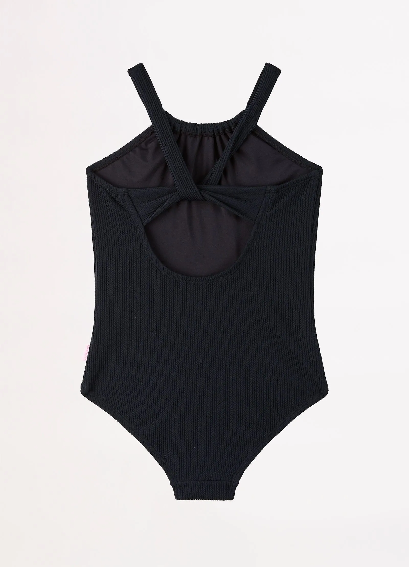 Girls Essential Crossback One Piece - Black