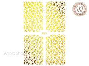 Gold Leopard Print Adhesive Nail Art Sticker - 1 pc (SP212)