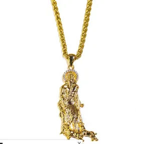 Golden Gilt St. Lazarus Necklace